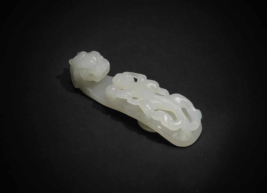 White Jade Dragon Hook, 17th Century (1 of 6)