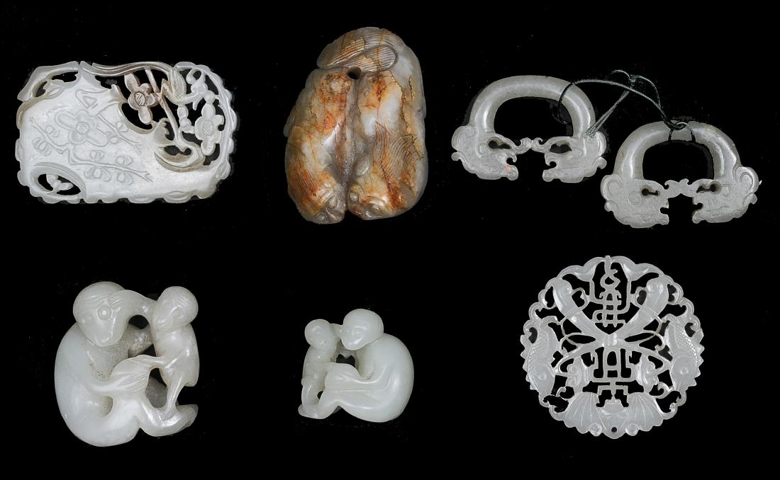 Group of 6 Chinese Jades 18th-19th Century (1 of 14)
