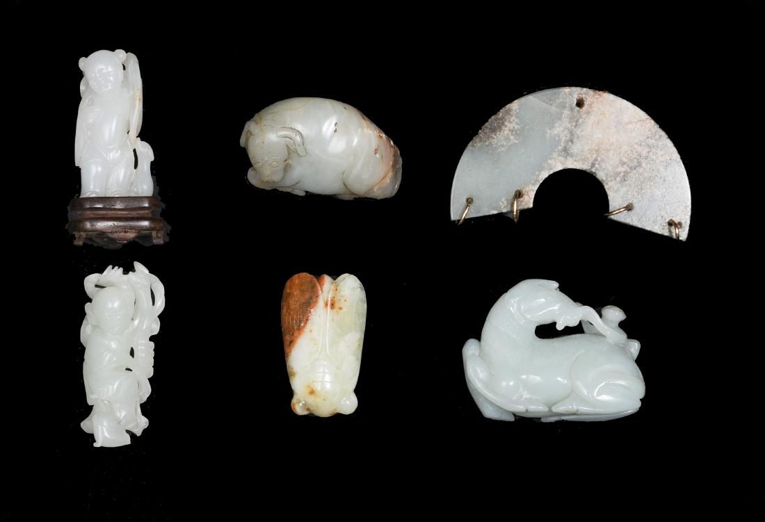 Group of 6 Chinese Jades, Ming - Qing Dynasty (1 of 17)