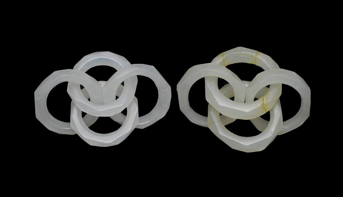 Pair of White Jade Earrings, 18th - 19th Century (1 of 2)