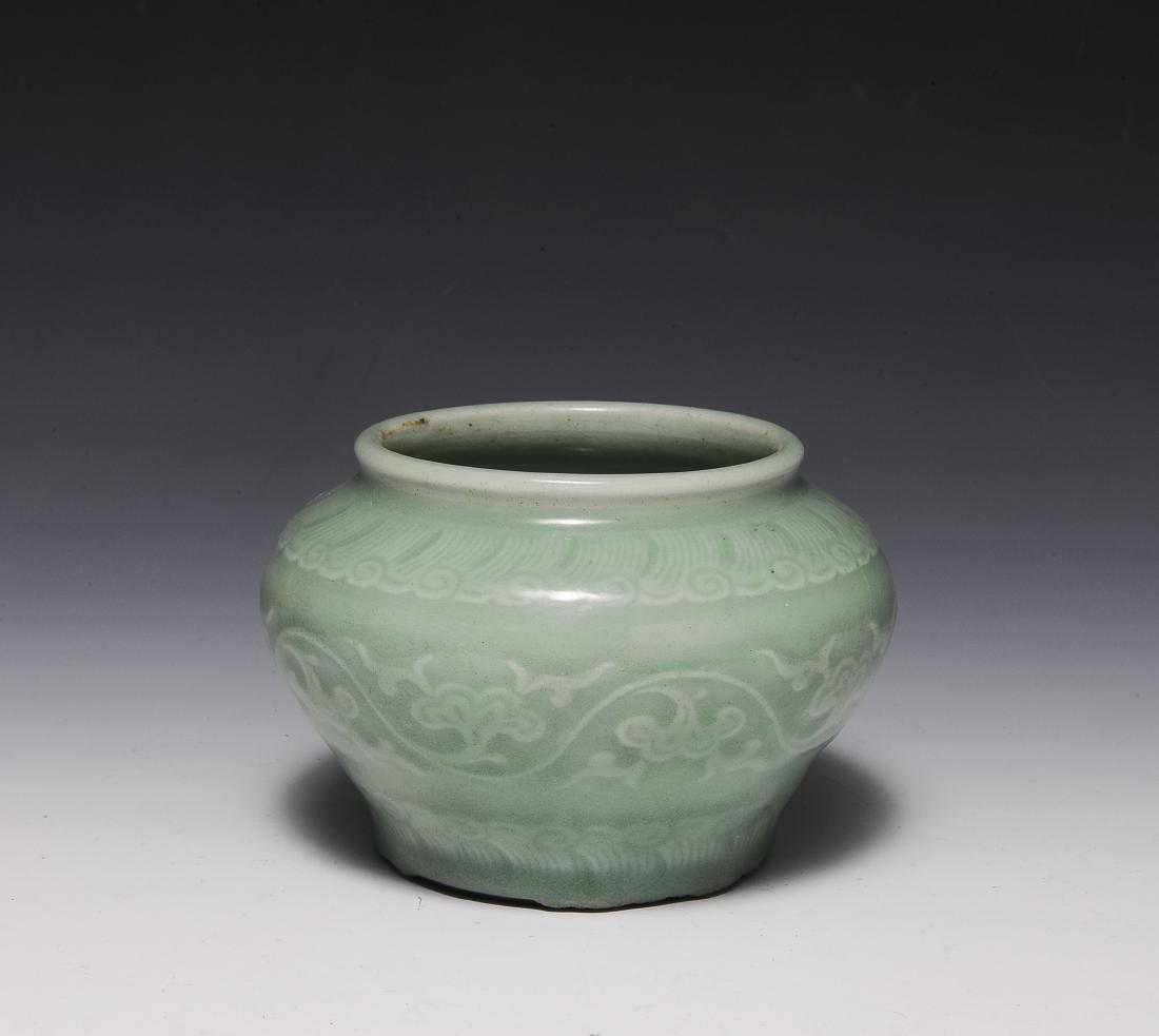 Chinese Celadon Jar, Qing Dynasty (1 of 7)