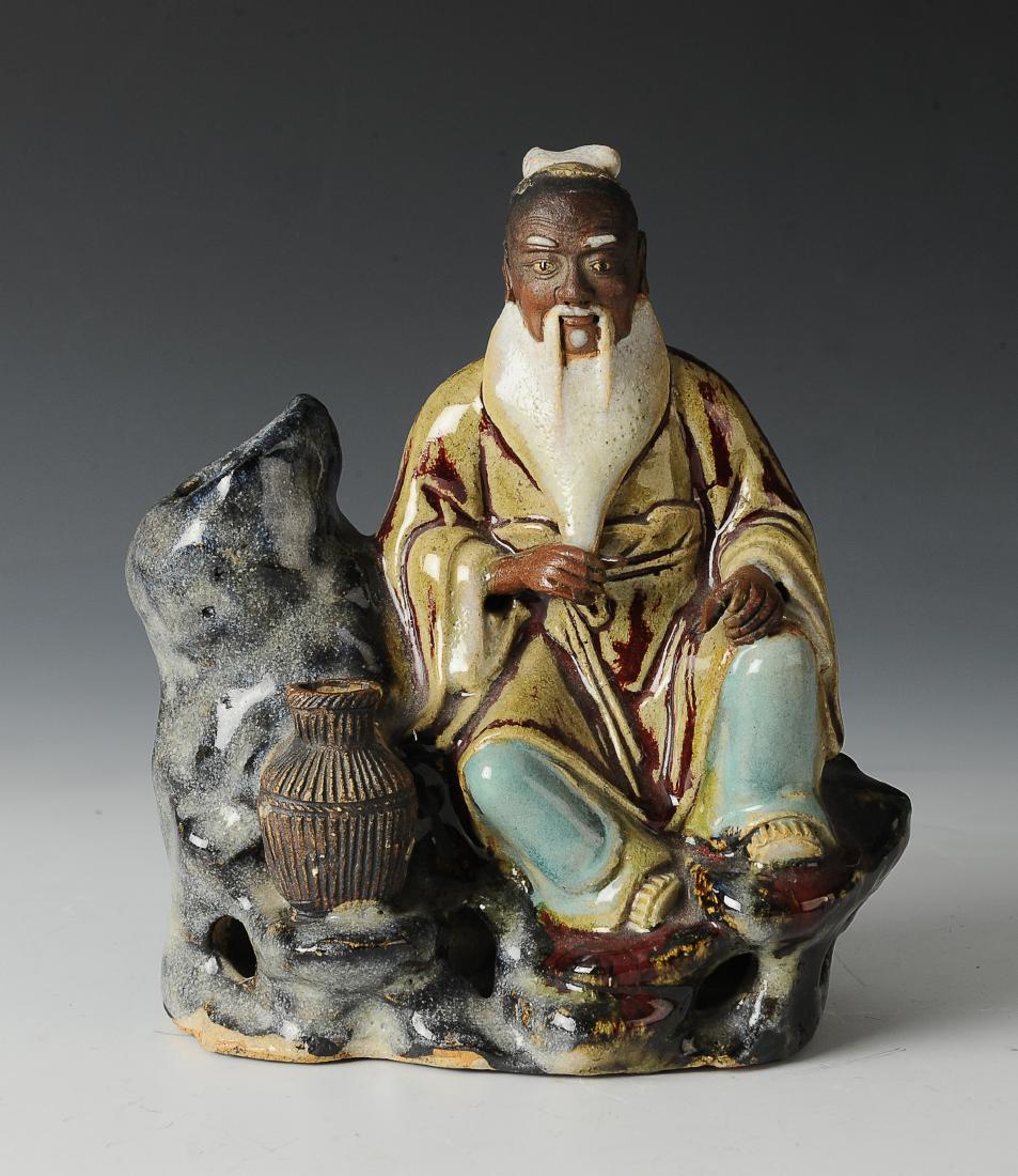 Chinese Shiwan Fisherman Statue, 19th Century (1 of 11)