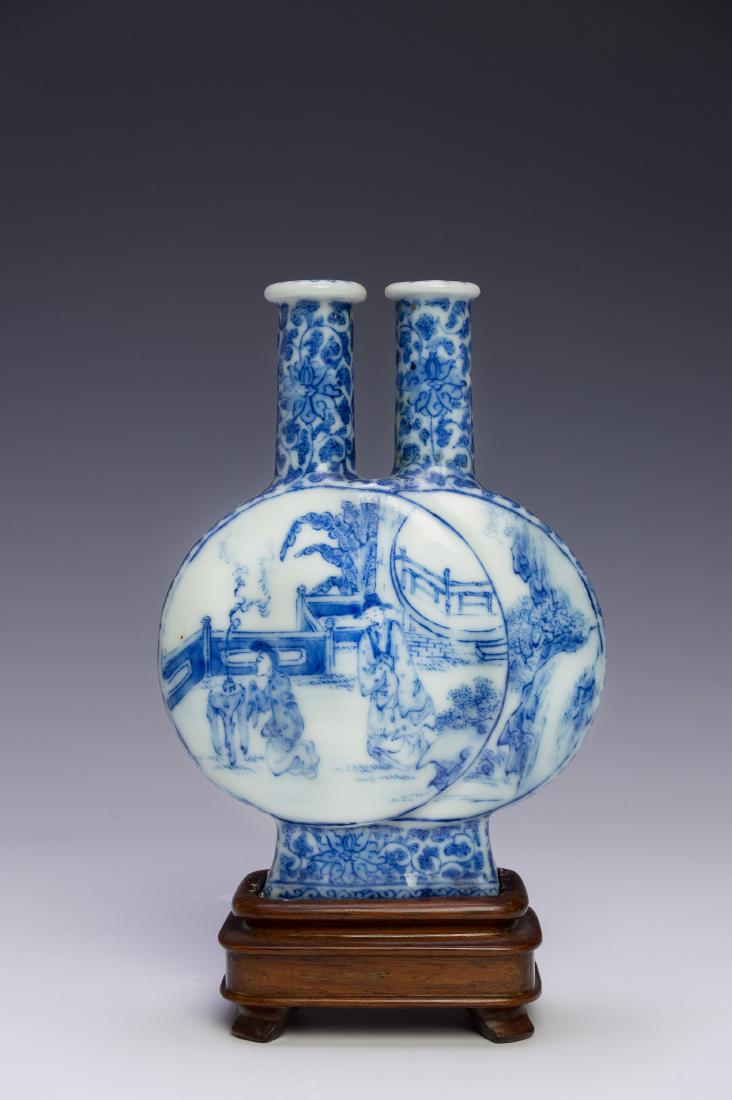 Blue & White Landscape Double Moon Flask, Republic (1 of 6)