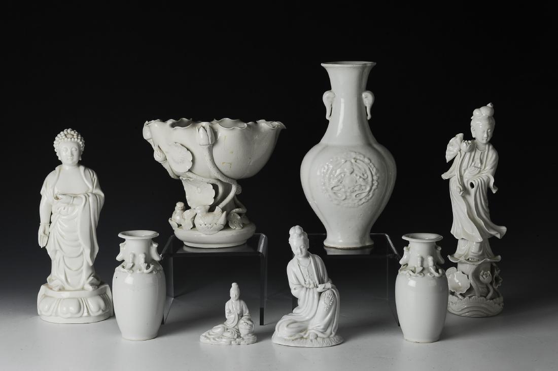 (8) Pieces of Chinese Blanc De Chine, 19-20th Century (1 of 13)