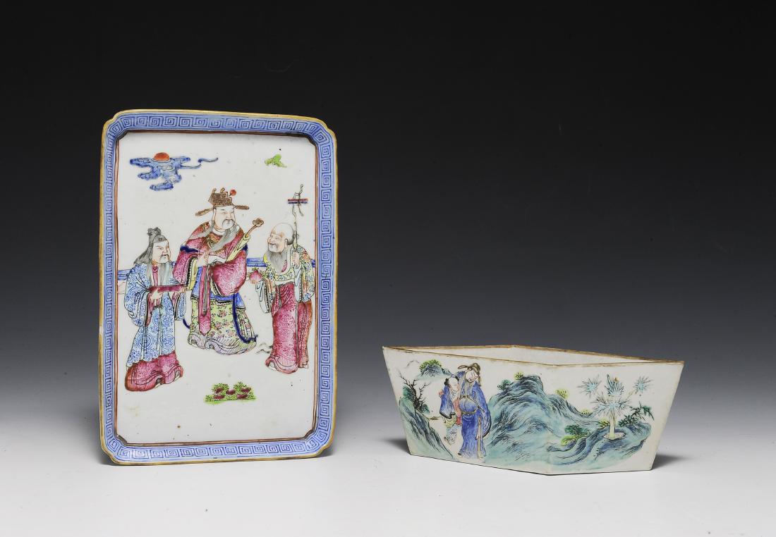 Chinese Planter & Tray with Figures, 19th Century (1 of 11)