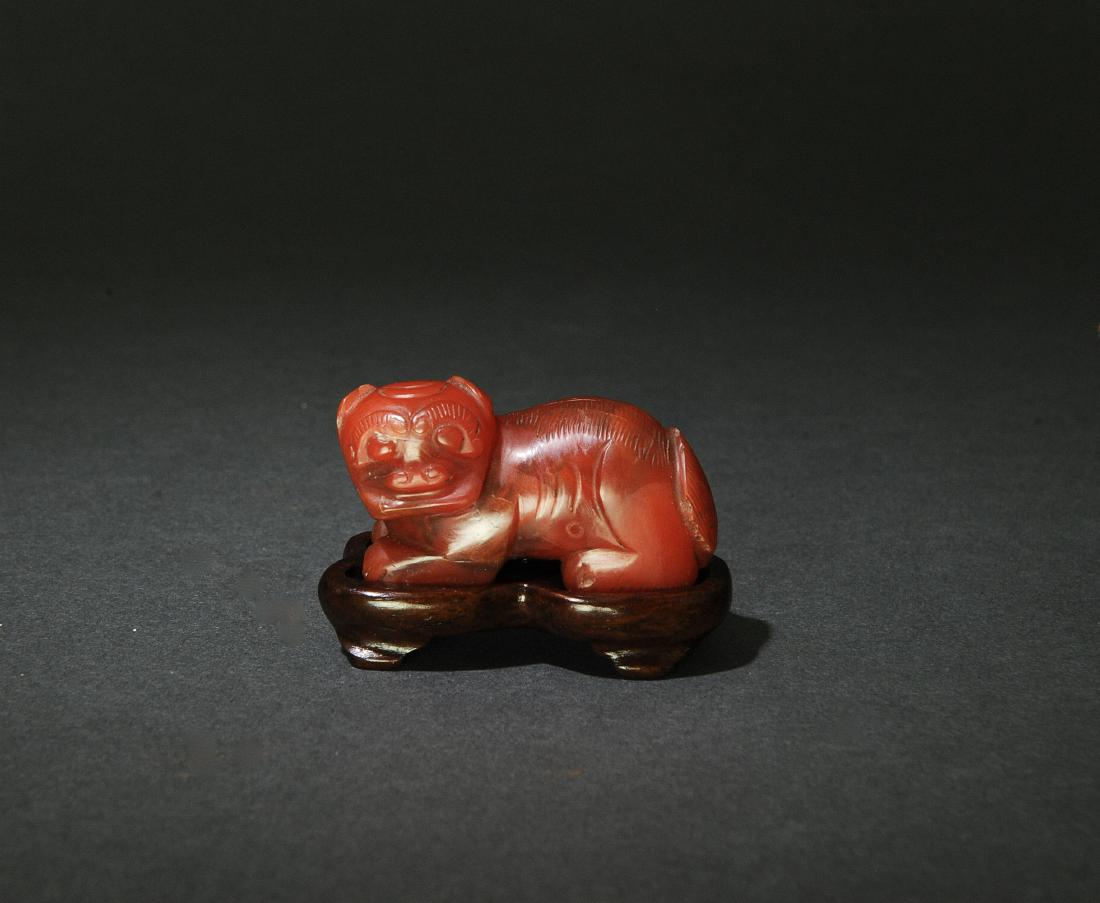 Chinese Red Agate Lion, 18th Century (1 of 6)