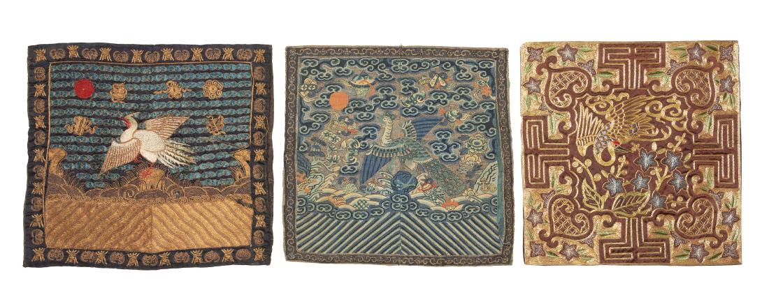 Set of 3 Chinese Ranking Badges, 19th Century (1 of 7)