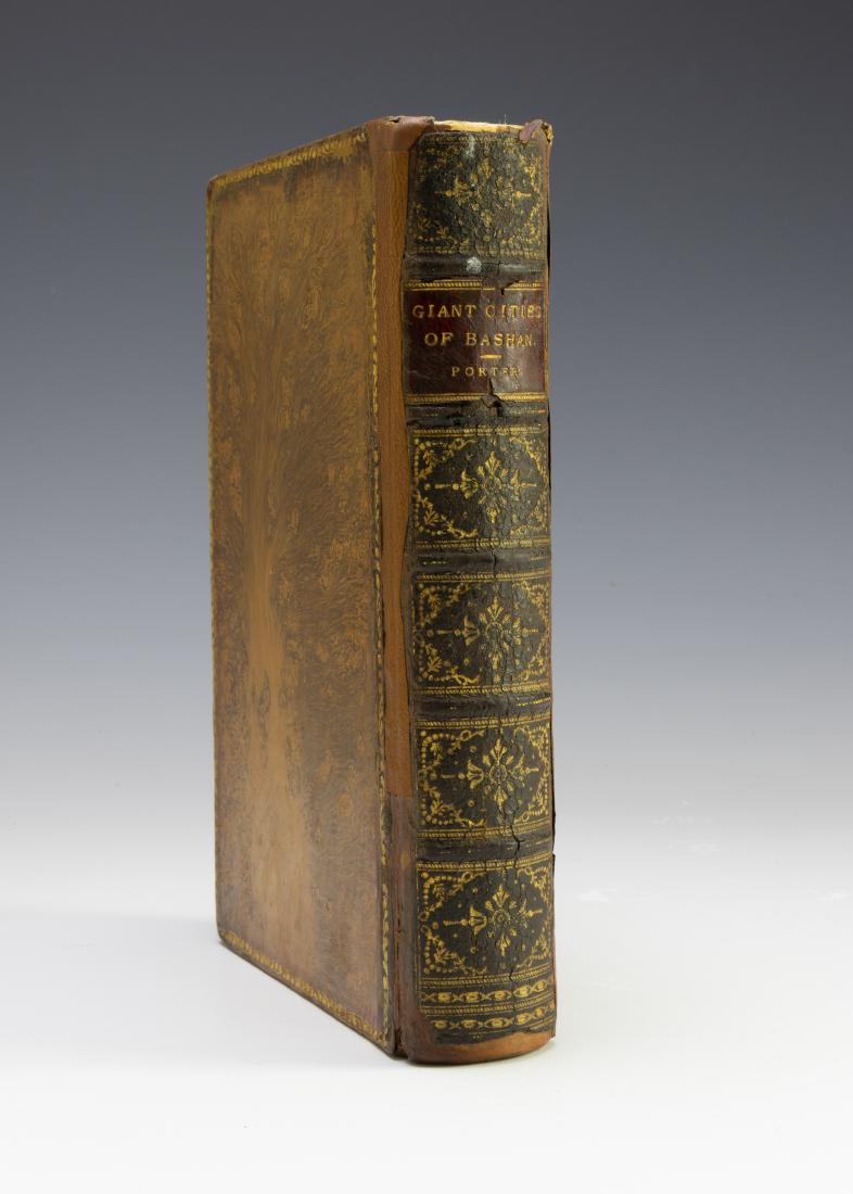 The Giant Cities of Bashan; and Syria's holy place: Book: The Giant Cities of Bashan; and Syria's Holy Places, Reverend J. L. Porter, AM, published by T. Nelson and Sons, London 1870, 371 pages. Quarto with maps & illustrations. Fine leather with marbl