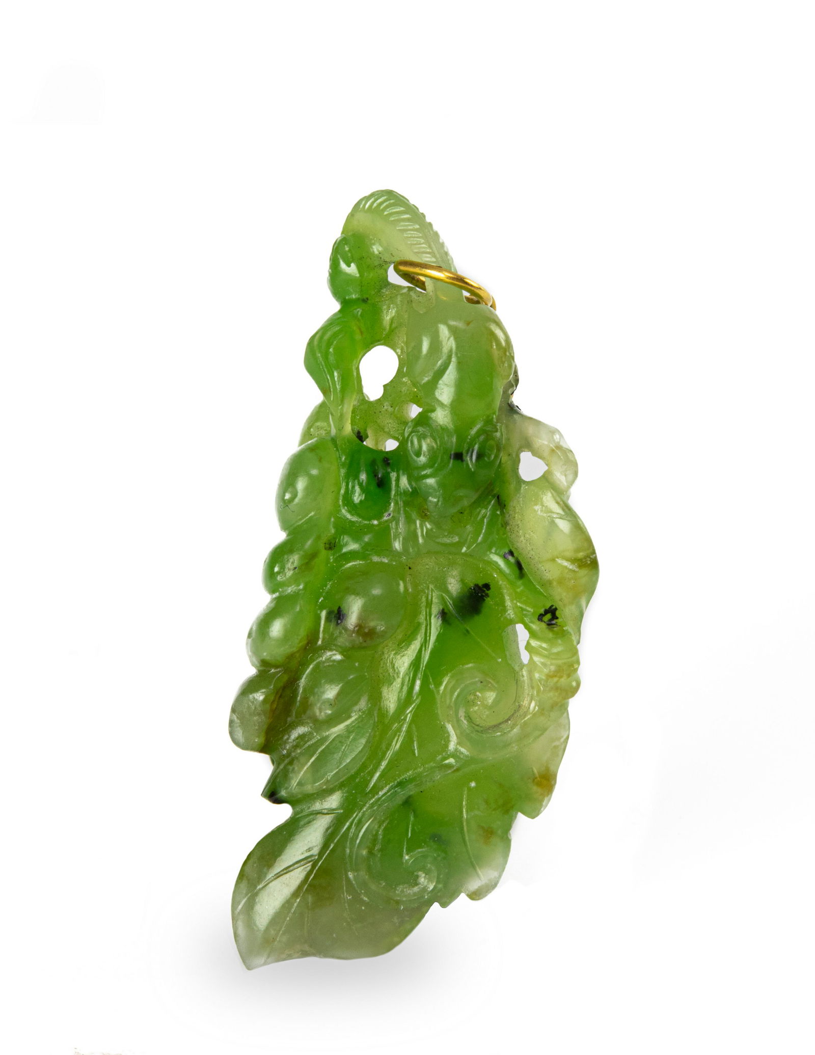 Chinese Spinach Jade Toggle, 19th Century (1 of 2)