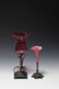 (2) Victorian Silver Plate & Glass Vases - 2