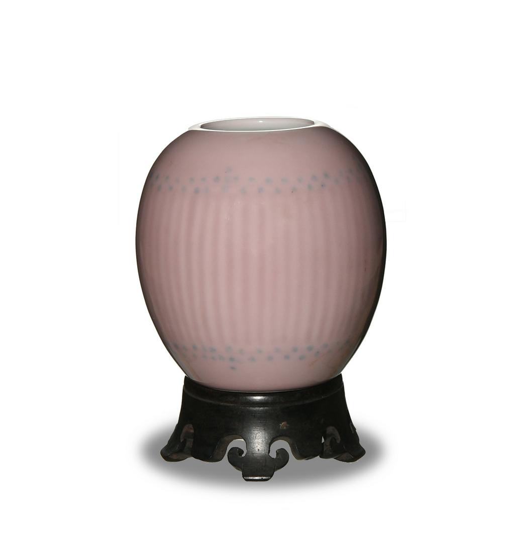 Chinese Pink Glazed Water Coupe, Republic Period (1 of 4)