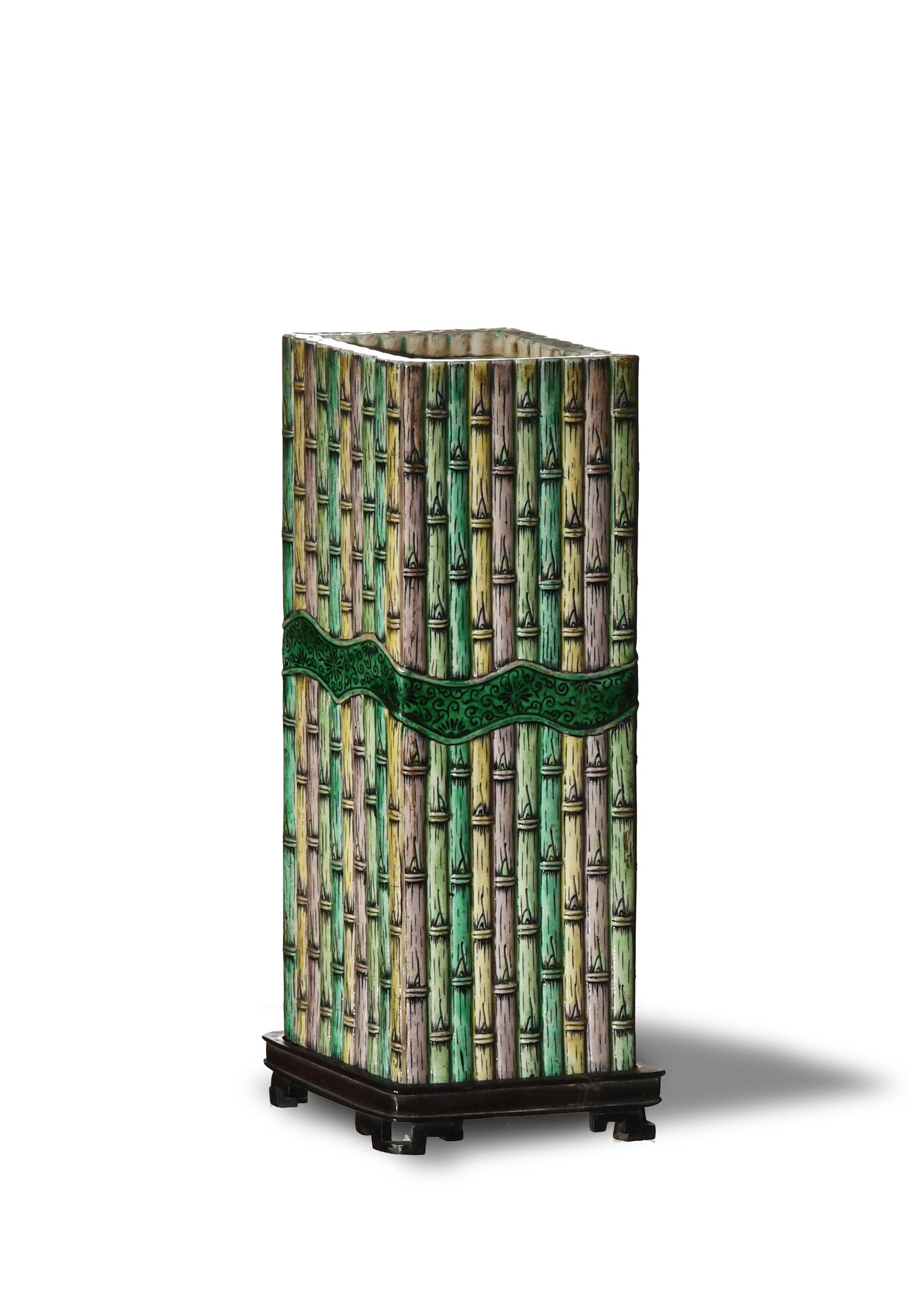 Chinese Sancai Bamboo Hat Stand, 19th Century (1 of 5)