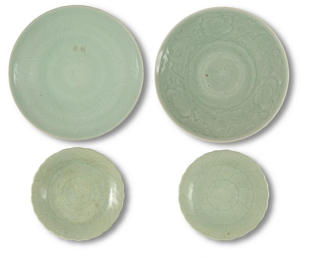 (4) Chinese Celadon Plates, Early 19th Century (1 of 16)
