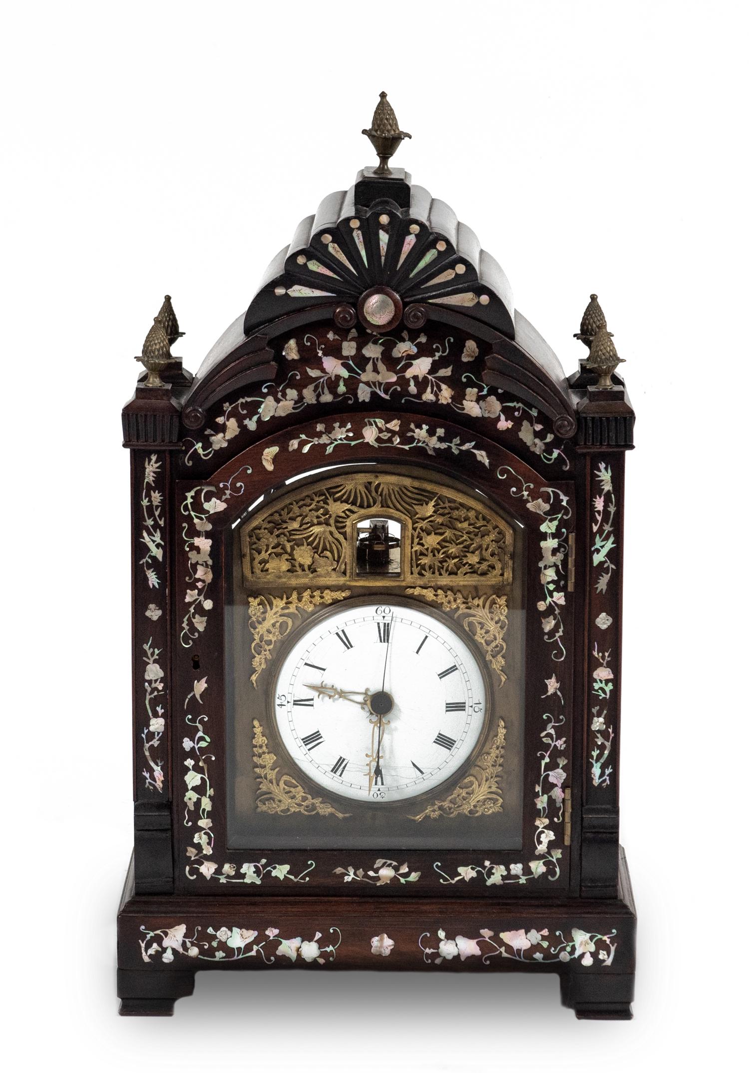 Chinese Mother of Pearl Bracket Clock, 19th Century (1 of 6)