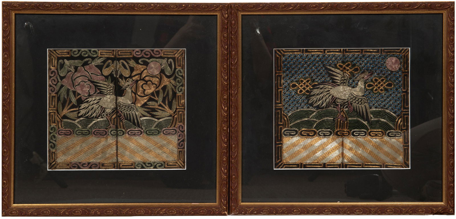 (2)Chinese Silver Pheasant Ranking Badges, 19th Century (1 of 3)