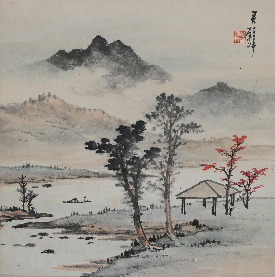 Chinese Landscape Painting by Huang Junbi (1 of 3)