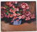 Francis Focer Brown Oil Board Painting Pink Daisy