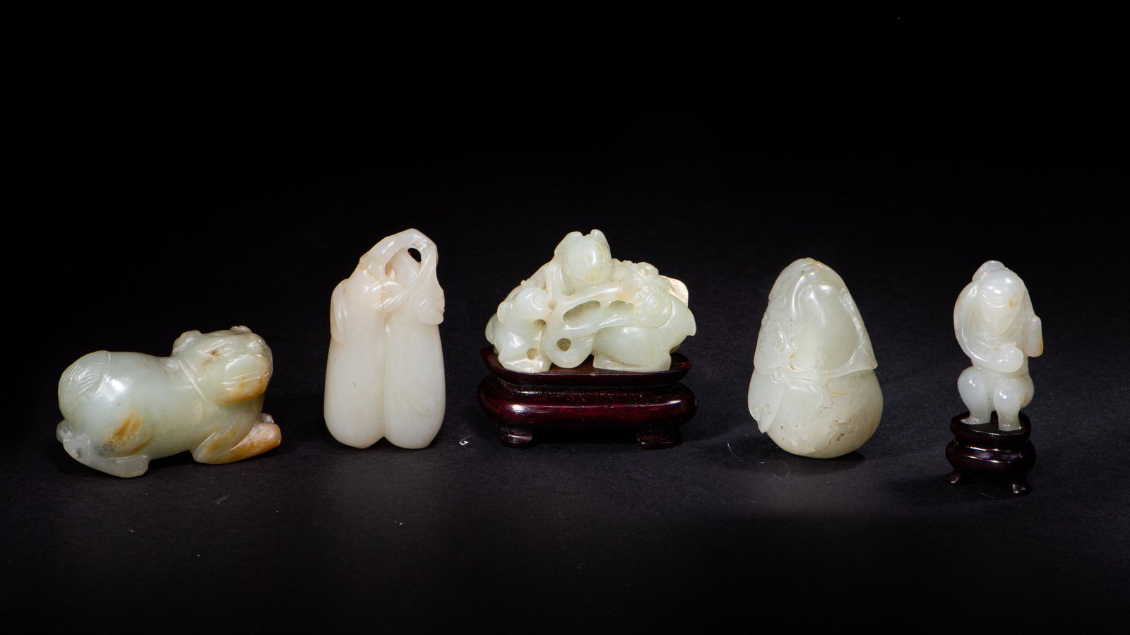 Group of 5 Chinese Jade, Ming and Qing (1 of 15)