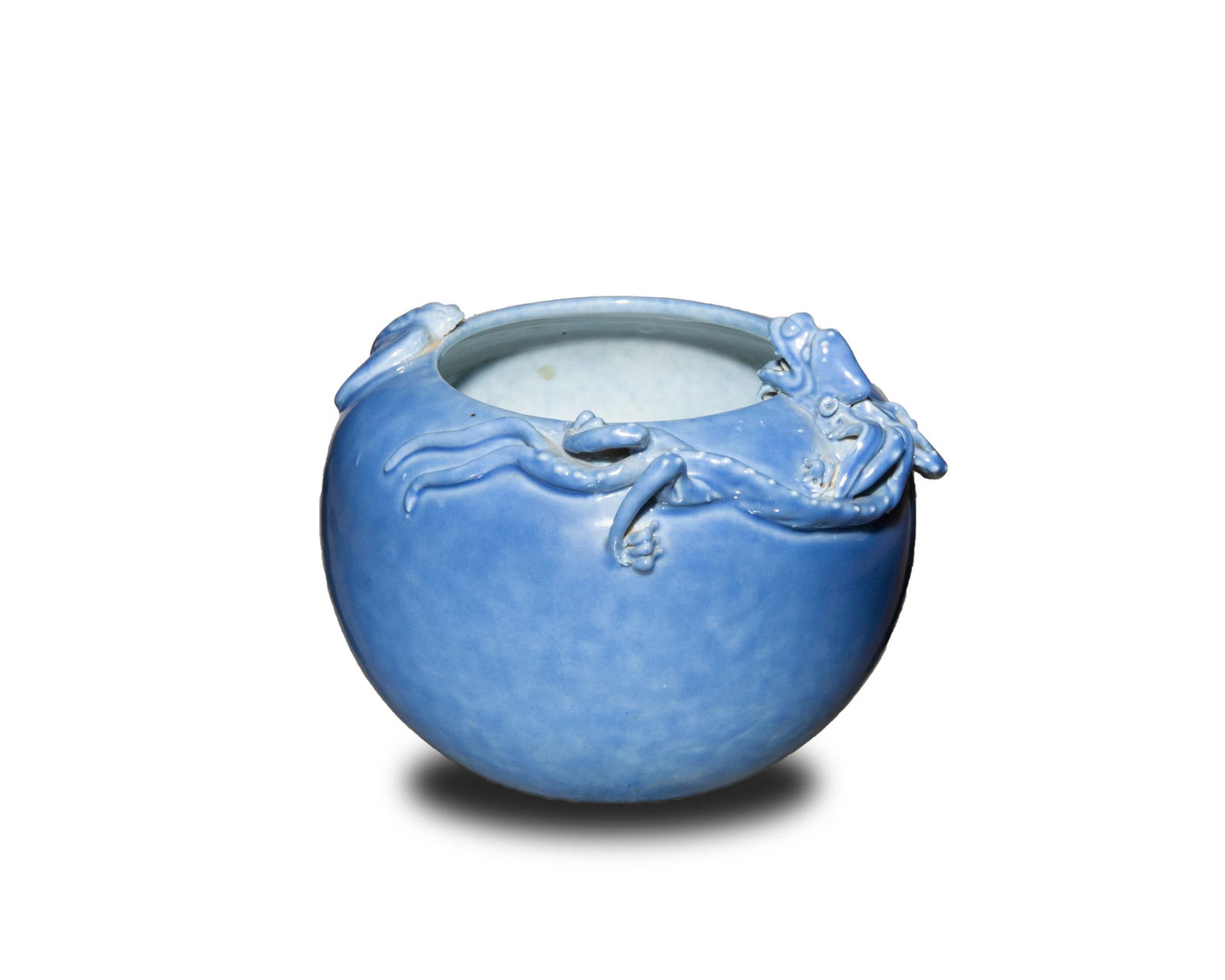 Chinese Blue Glazed Bat Brush Washer, Republic (1 of 9)