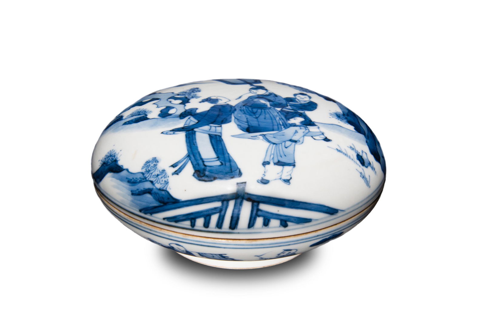 Chinese Blue & White Seal Box, Modern Era (1 of 10)