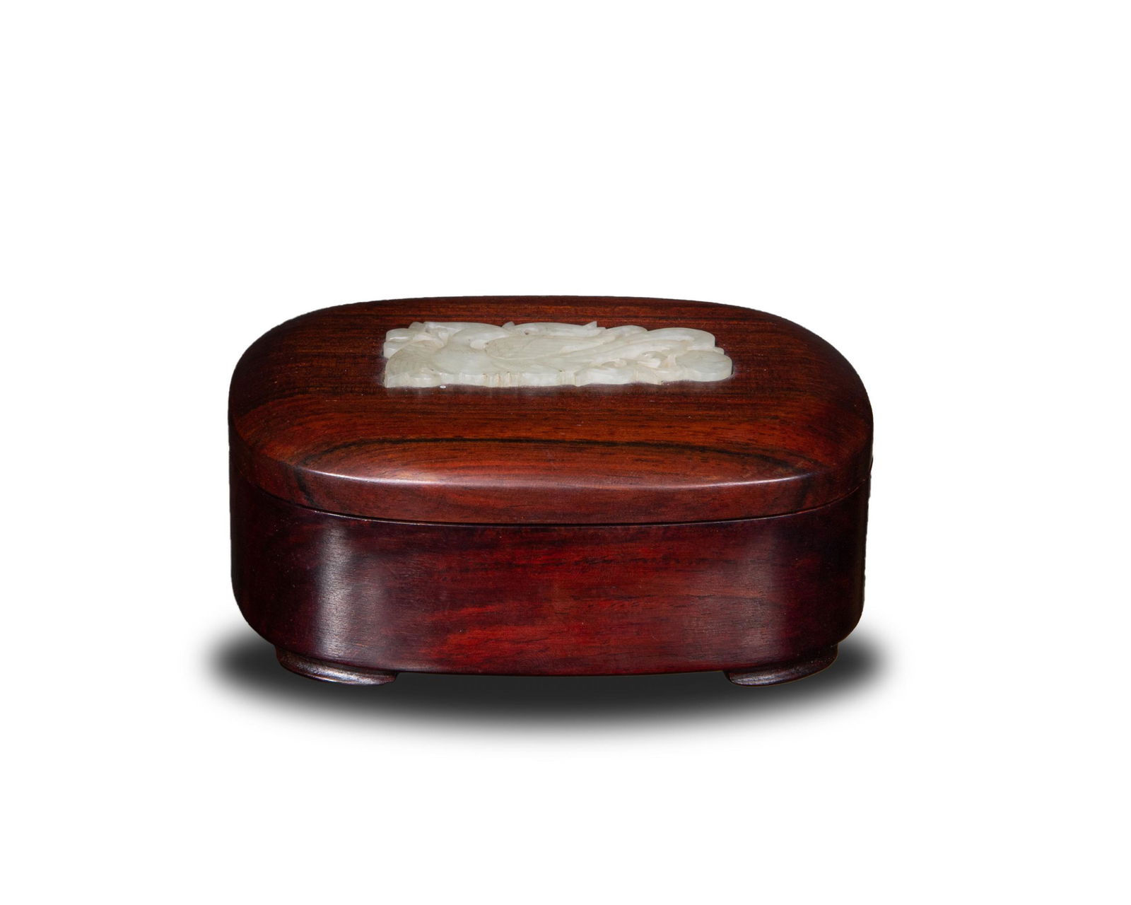 Chinese Hardwood Box with Jade Inset, Qing (1 of 10)