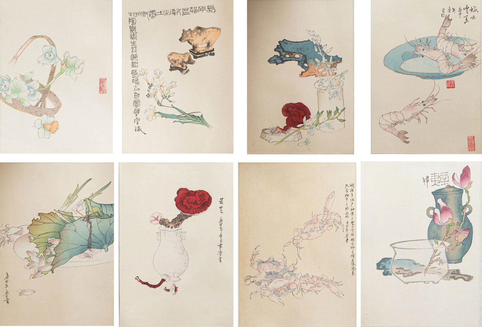 8 Chinese Album Leaf Paintings by Lu Jin (1 of 15)