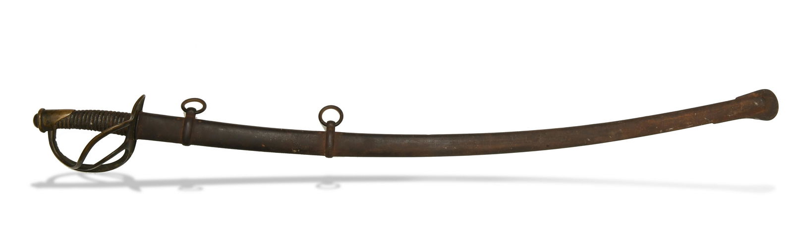 M1840 Heavy Dragoon Saber by Ames: Ames Manufacturing Company (American, founded 1847) 1849. An M1840 sword, nicknamed the 'Old Wrist Breaker,' with scabbard; marked 'Ames' with US inspector's mark WD (William Dickinson) on the ricasso