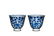 Pair of Chinese Blue and White Porcelain Cups, Kangxi