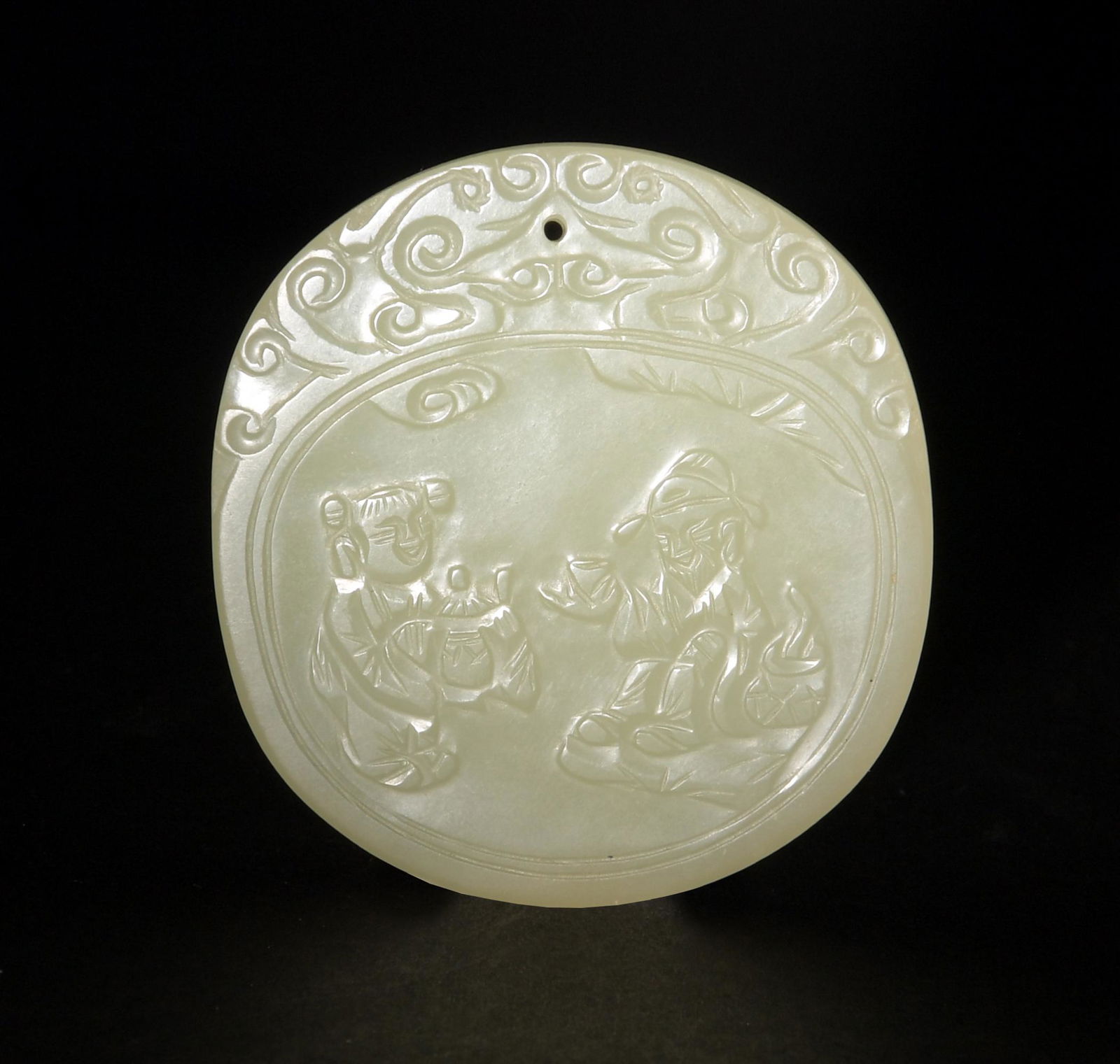 Chinese Yellow Jade Plaque with Poem, 18th Century (1 of 3)