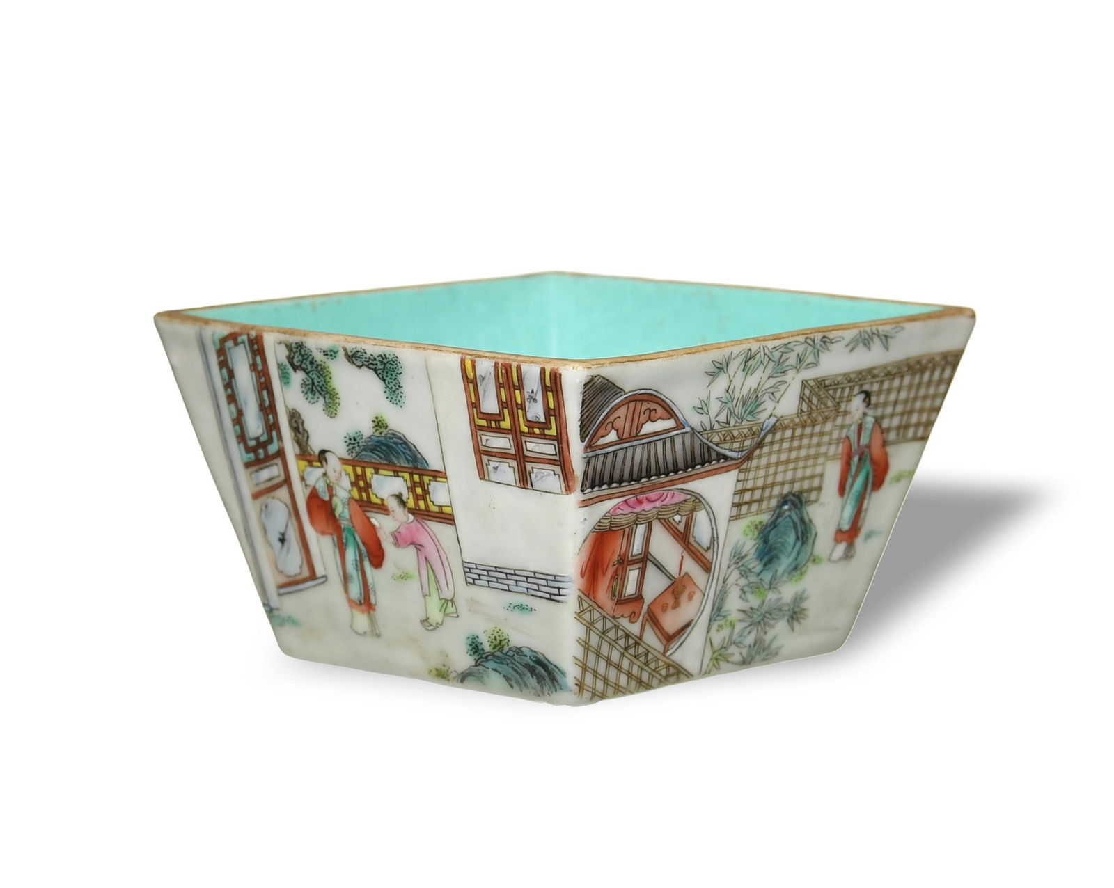 Chinese Famille Rose Square Cup, Early 19th Century (1 of 6)