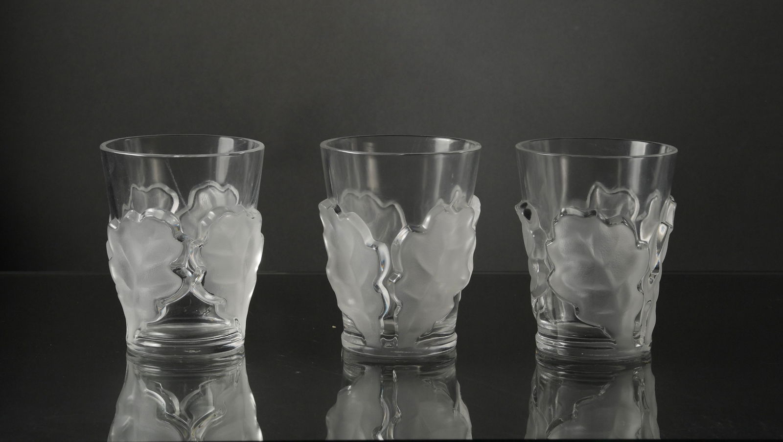 3 Lalique Chene Oak Leaf Tumblers (1 of 7)