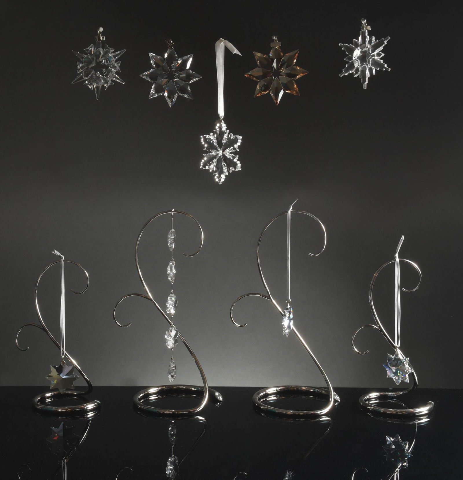 Swarovski, 9 Boxed Ornaments and 4 Stands (1 of 7)
