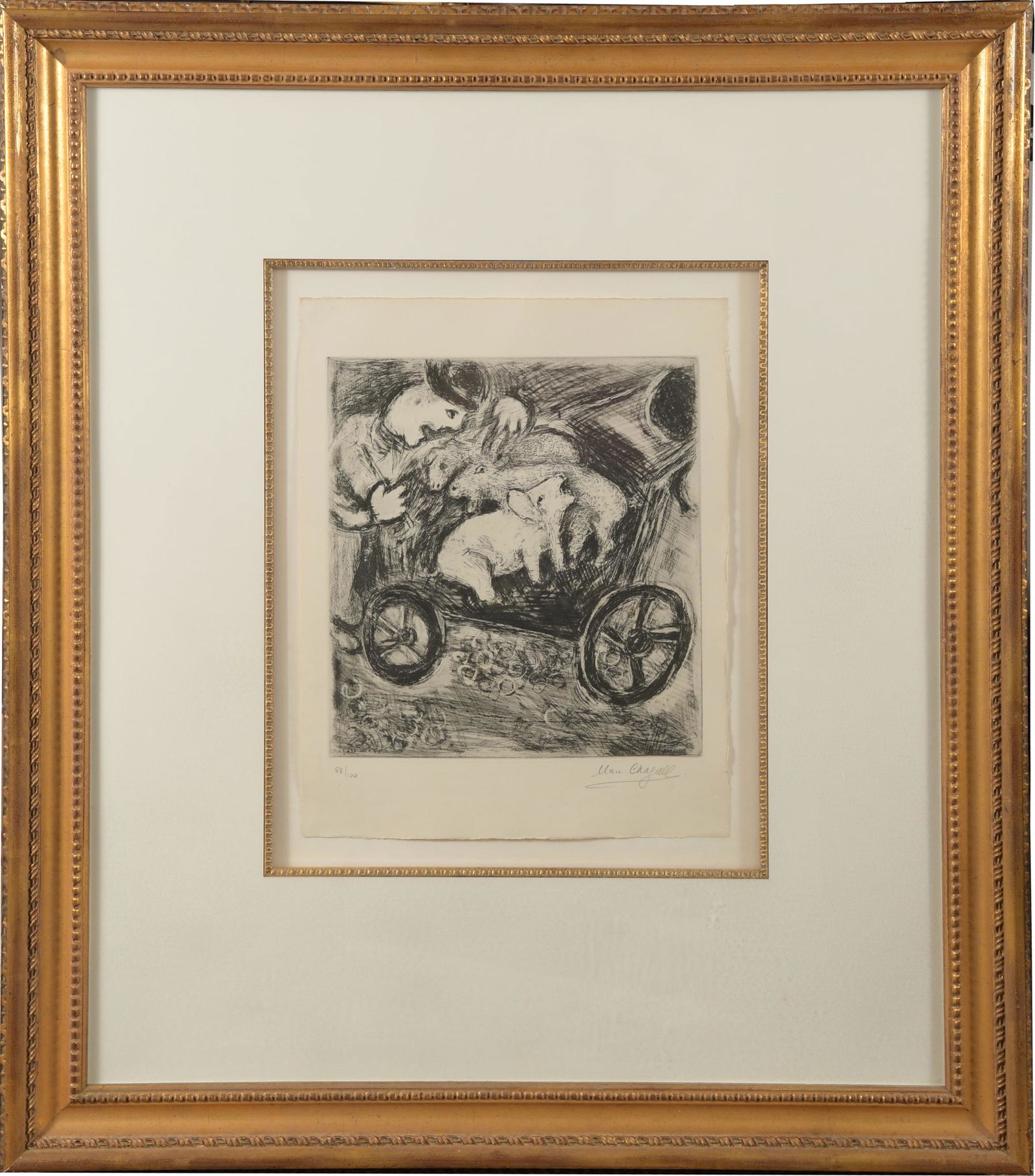 Marc Chagall Etching, Fables de la Fontaine 88/100 (1 of 7)
