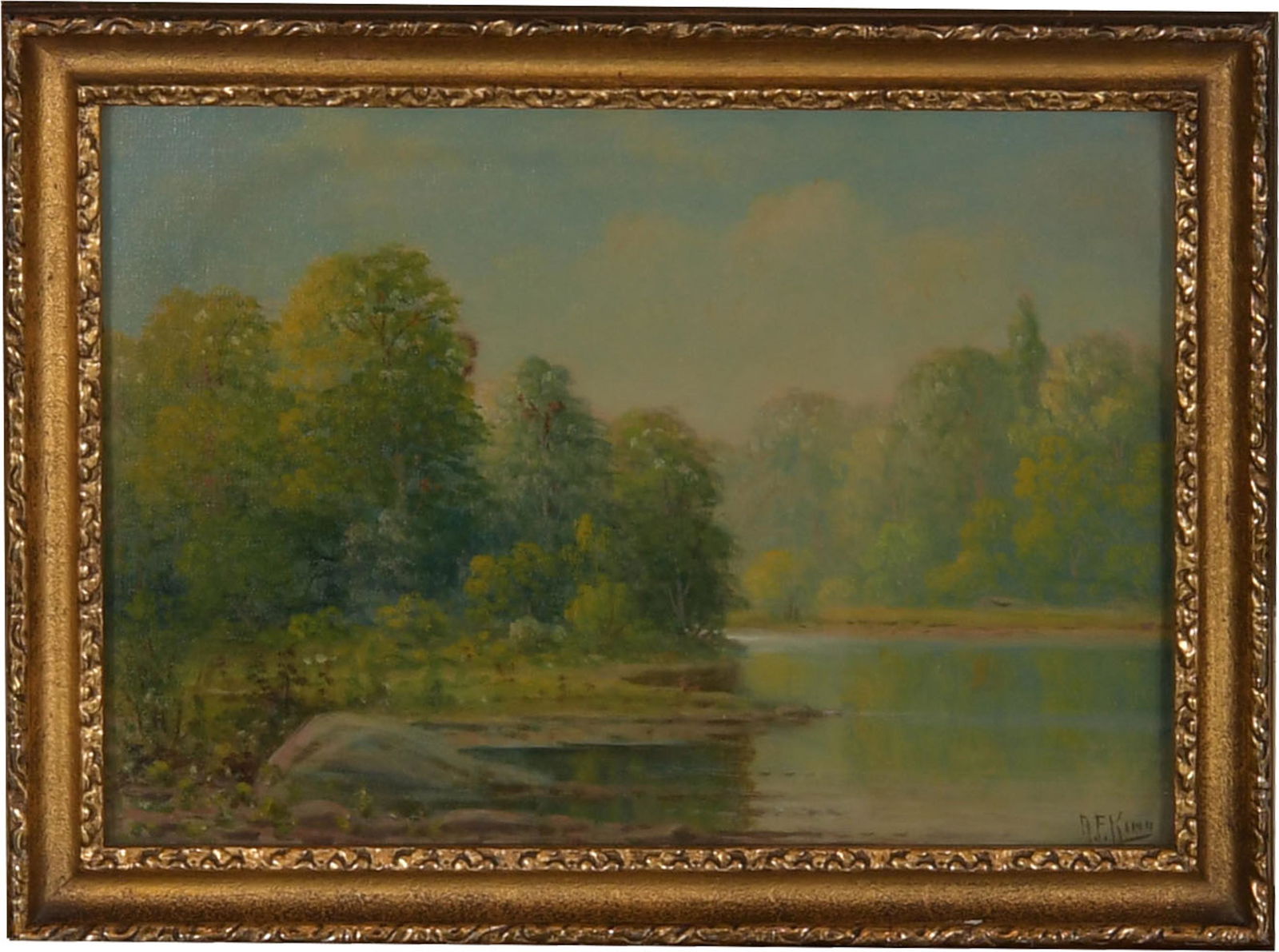 Albert Francis King Oil of a River Landscape (1 of 5)