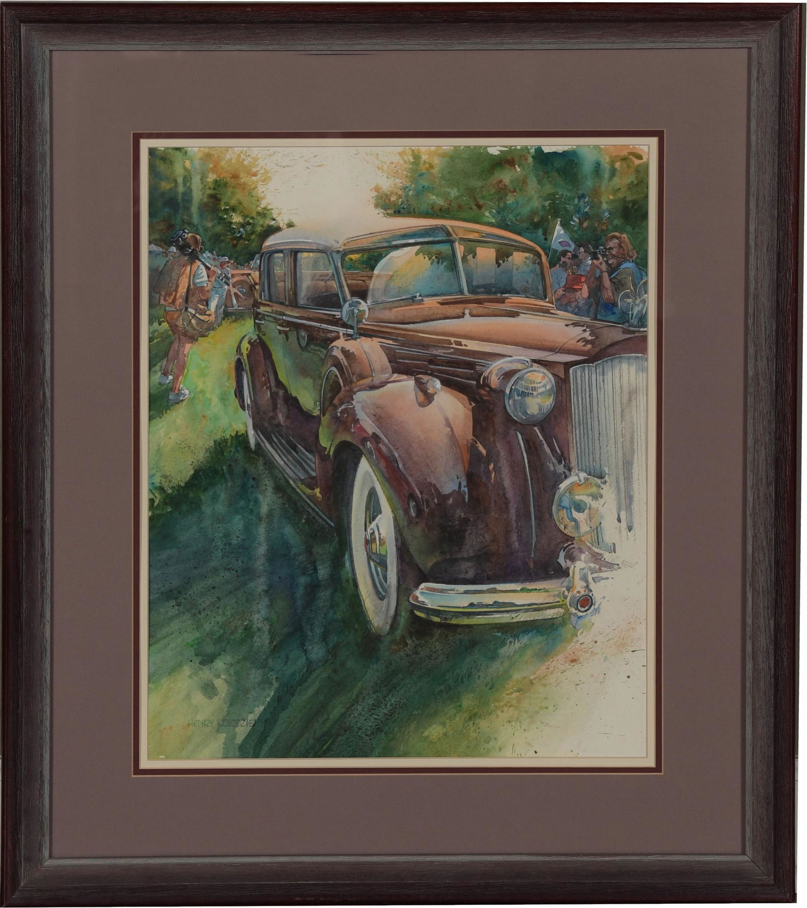 Henry Kolodziej Watercolor of a Packard Sedan (1 of 5)