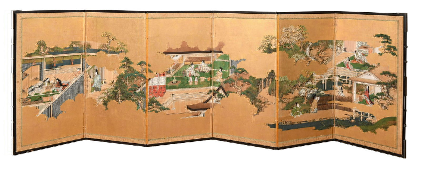 Japanese Byobu Six Panel Screen, Edo (1 of 11)
