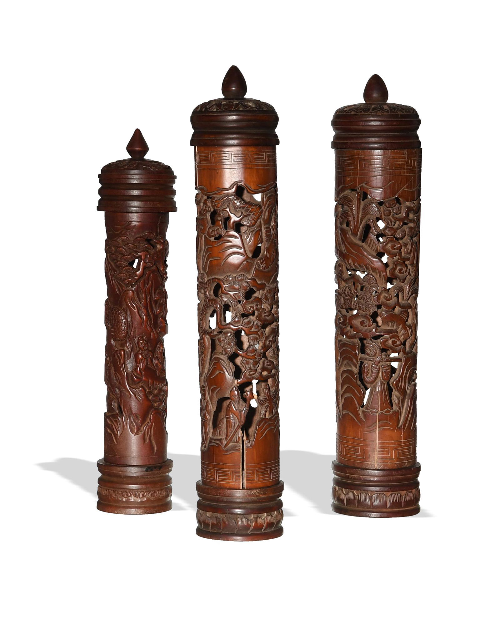 Group of 3 Chinese Bamboo Parfumiers, Modern (1 of 11)