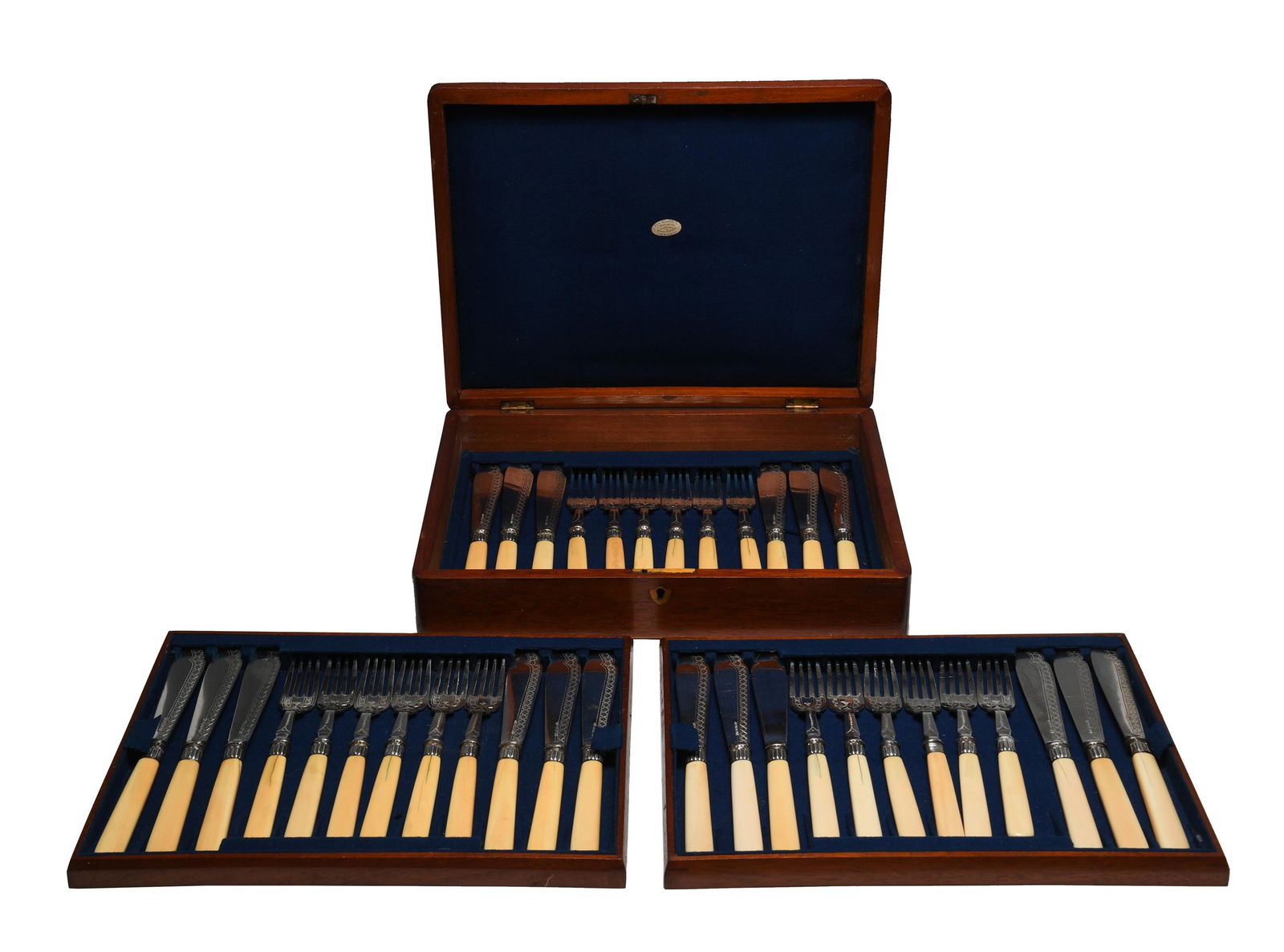 Cased 36 Piece Fish Set by Roberts and Belk (1 of 7)
