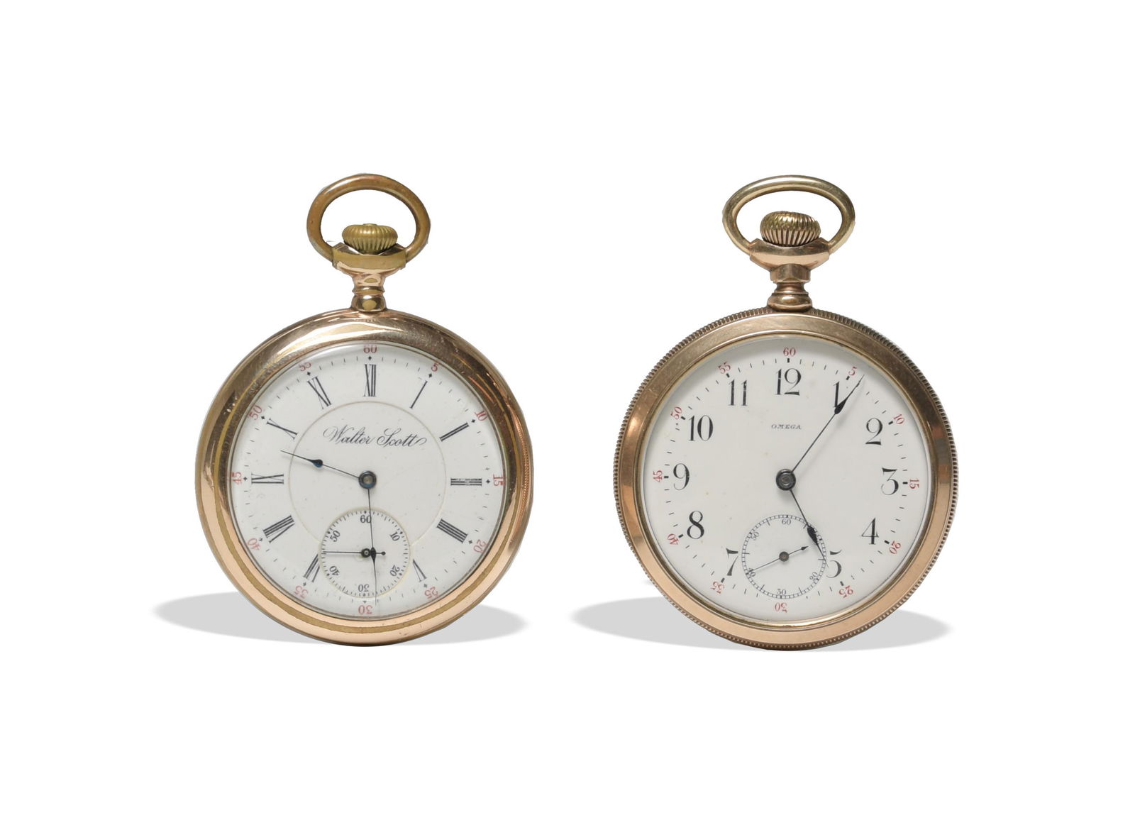 1901 Omega and Walter Scott GF Pocket Watches (1 of 14)