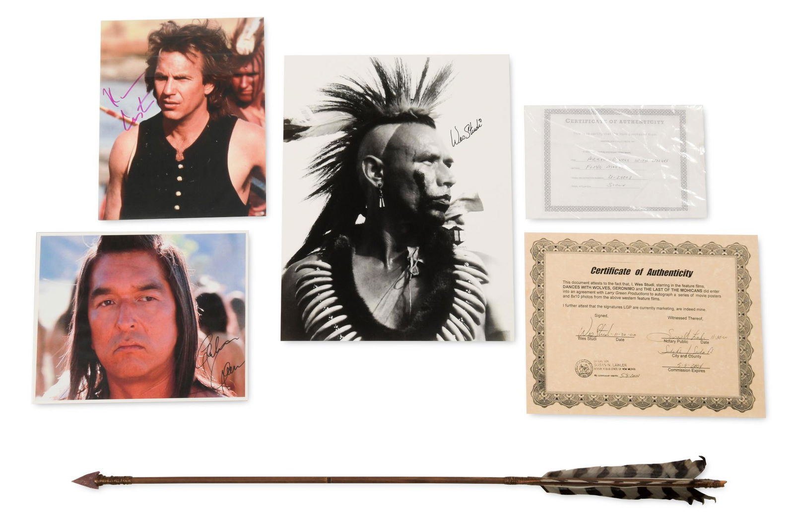 "Dances With Wolves" Signed Photos and Prop Arrow (1 of 9)