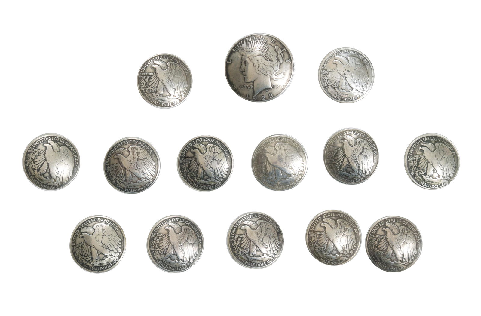 13 Walking Liberty Conchos & Peace Dollar Buckle (1 of 6)