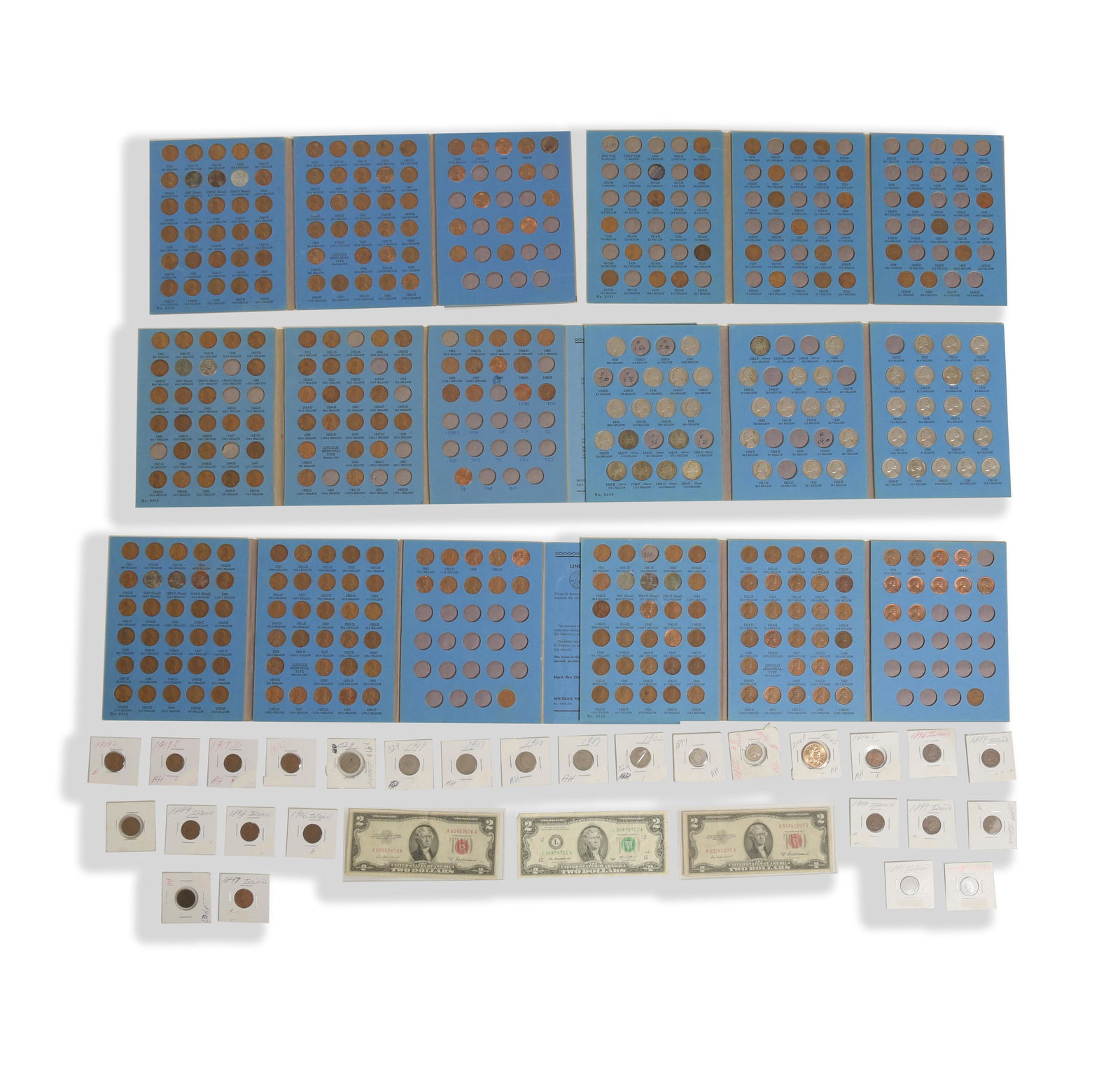 US Currency, Indian Head, Wheat, V Nickels, Etc. (1 of 9)