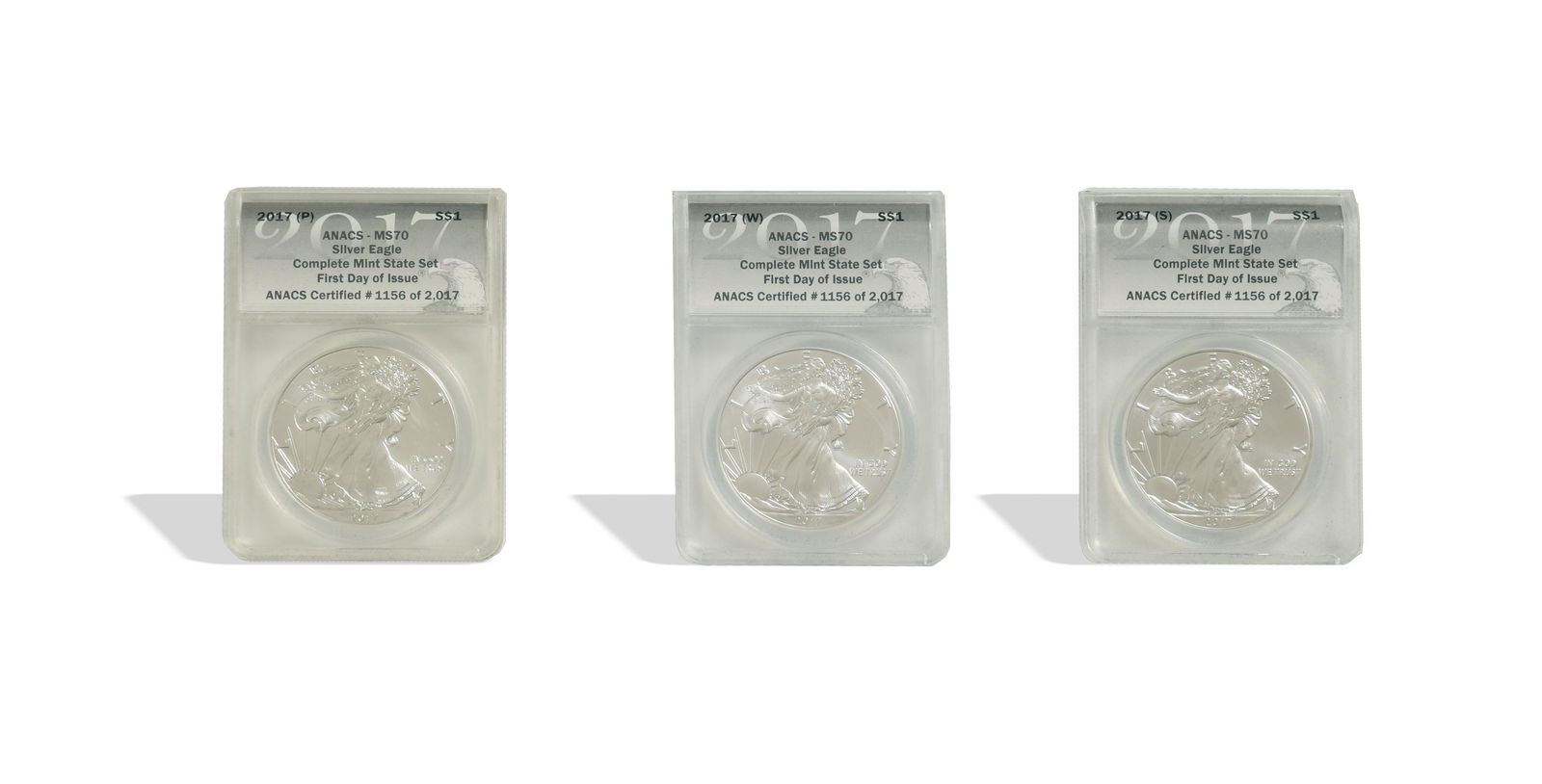 2017 Am. Eagle Mint State Set, 1st Day, ANACS MS70 (1 of 4)