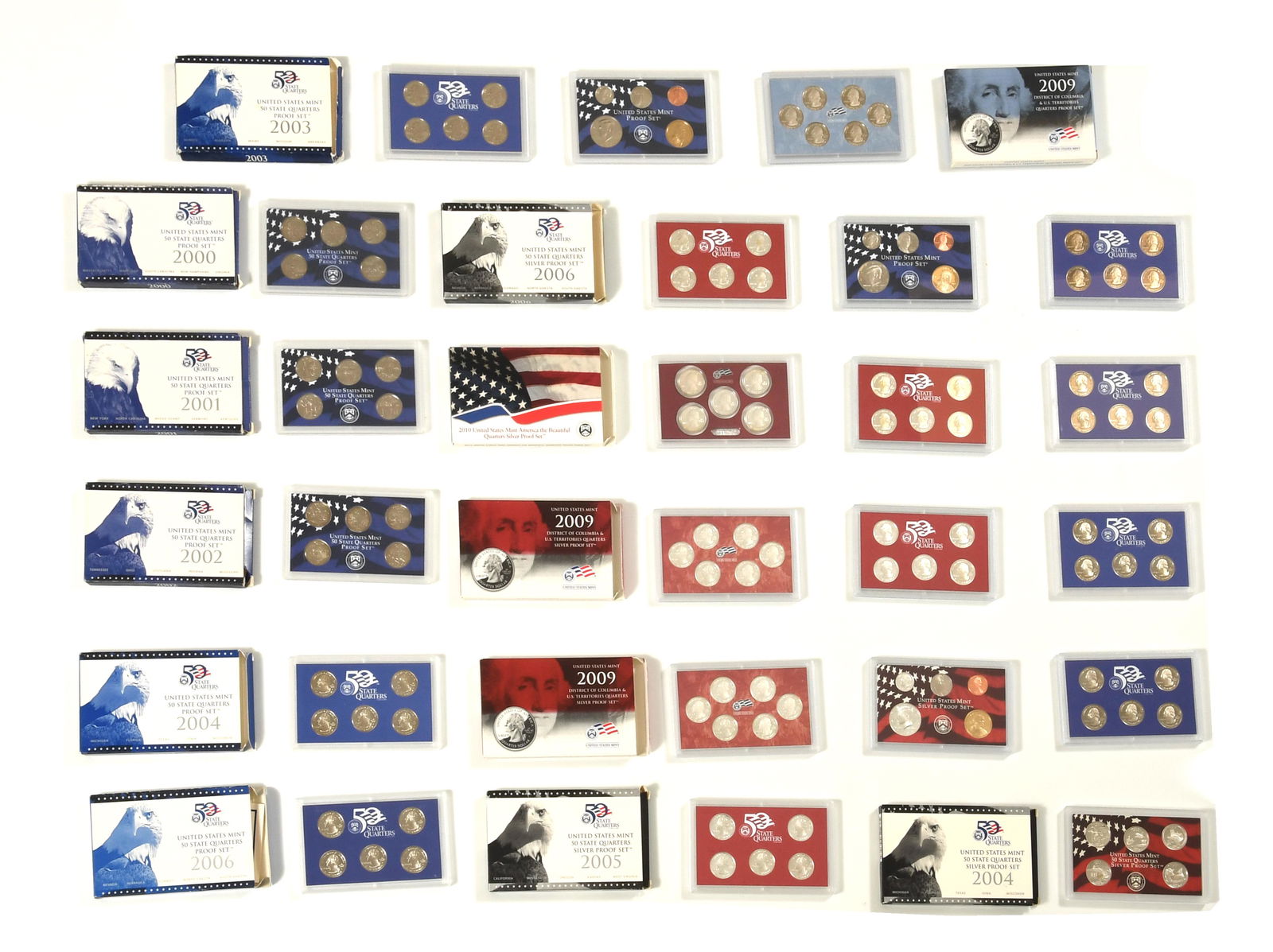 21 US Quarter Silver Proof & Proof Sets (1 of 9)