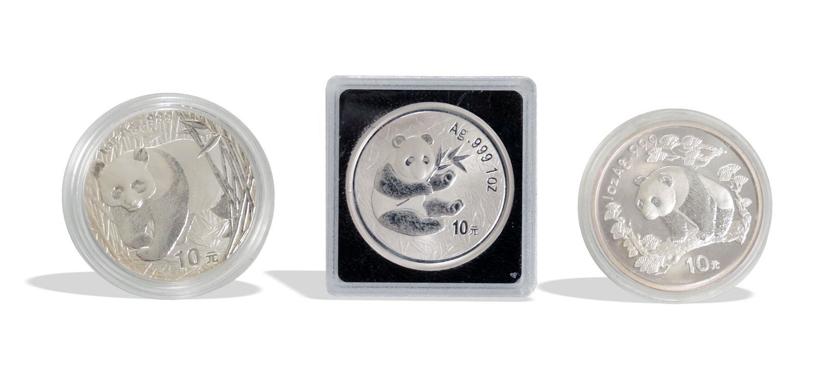1997, 2000, 2001 Chinese Silver Panda 10 Yuan (1 of 5)