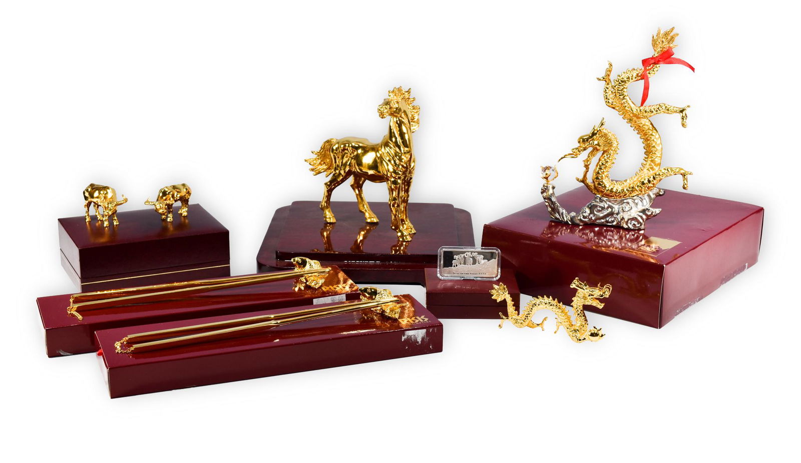 6 Risis 24K Gold Plated Zodiac Figures, 1 Silver (1 of 14)