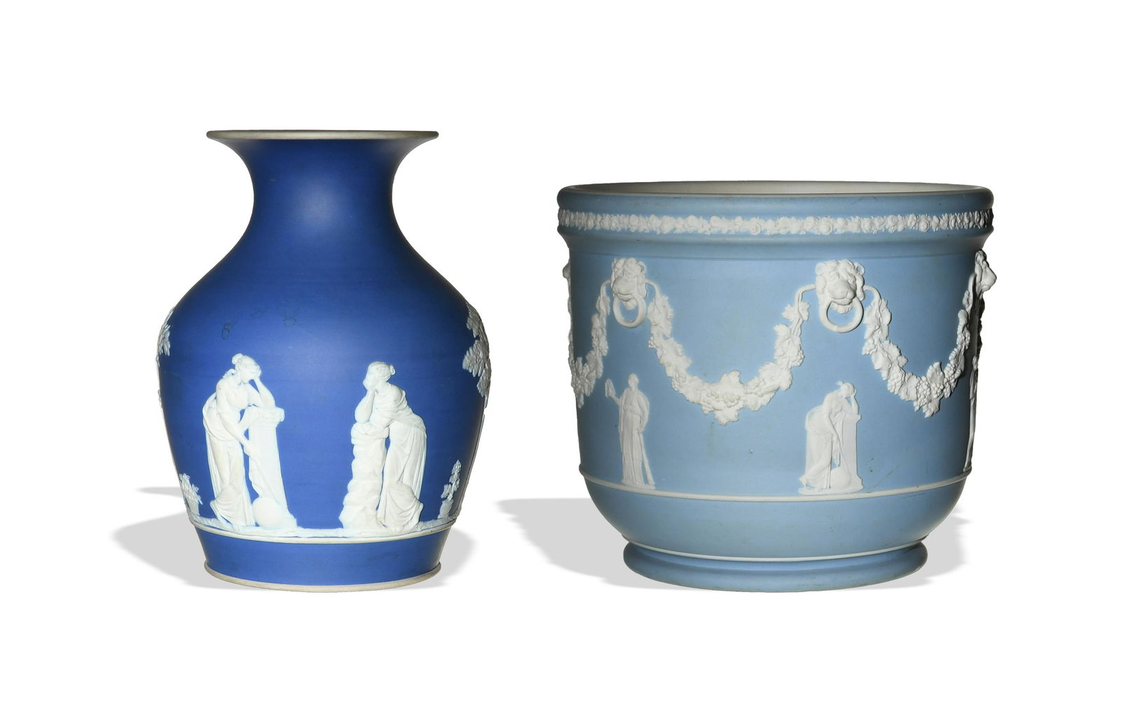 2 Wedgwood Jasperware Jardiniere & Vase, 19th Century (1 of 7)