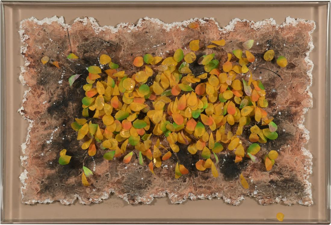 Modern Dimensional Artwork "Leaves of Spring" (1 of 5)