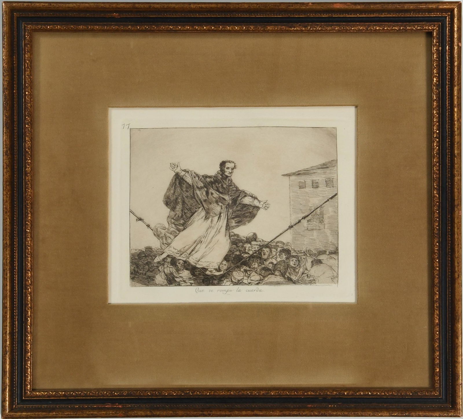 Francisco Goya Etching, "Que se Rompe la Cuerda" (1 of 8)