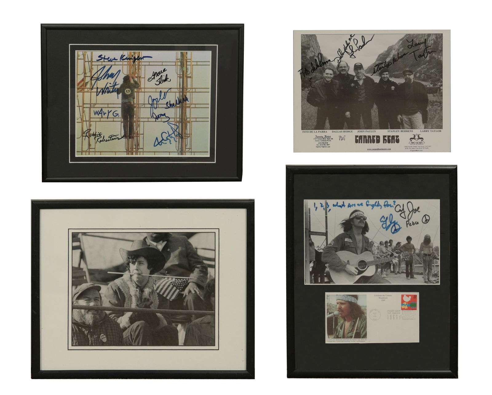 4, Woodstock Musicians Signed Photos (1 of 8)